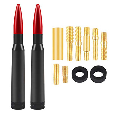 Bullet Antenna Ram 1500 4" Short Black Aluminum Antenna Mast For Dodge Ram 1500/2500/3500 (2009-2023) Rubber Antenna Ram 1500 - Foto 10