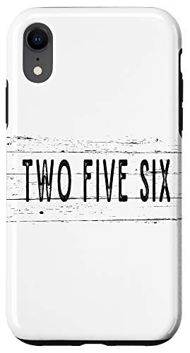 iPhone XR 256 Area Code Two Five Six Wood Grain Case - Famous Microgreens