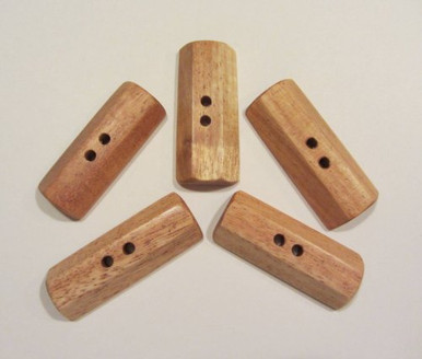 Subabul Wood 2 inch Rectangular Toggle Buttons - Famous Microgreens