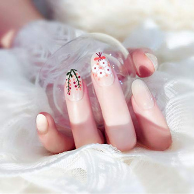 Tgirls Nude Pink Fake Nails Glossy Oval False Nails Short Full Cover