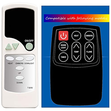 Replacement Infrared Remote Control For Twin Star/ClassicFlame/Duraflame Fireplace Heaters (Model T-A21)