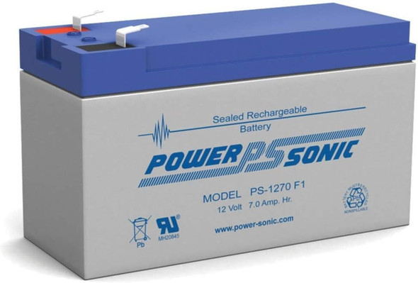 Power-Sonic PS-1270F1 12V 7Ah F1 AGM Rechargeable Battery