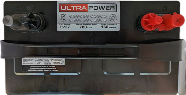 ULTRAPOWER EV27 12V 780 MCA Maintenance-Free Marine Battery (Group 27) - 8 Pack
