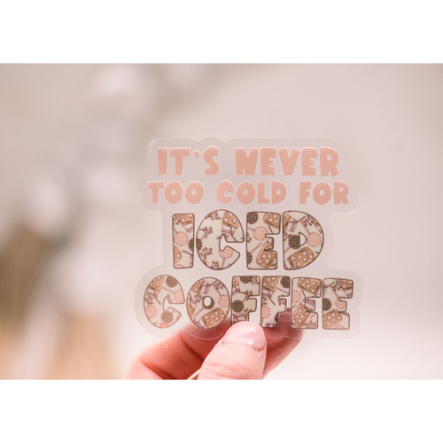 Iced Coffee Vinyl Sticker Iced Coffee Vinyl Sticker