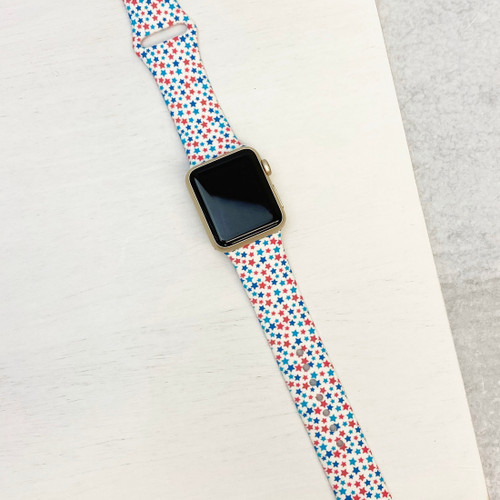 Mini Red & Blue Star Watch Band