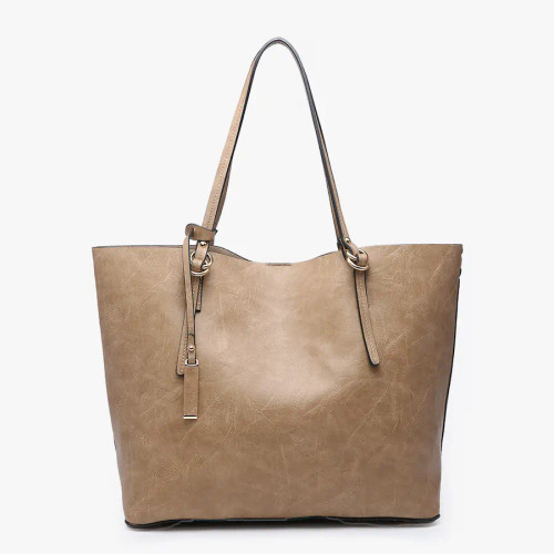 Taupe 2-in-1 Tote Bag