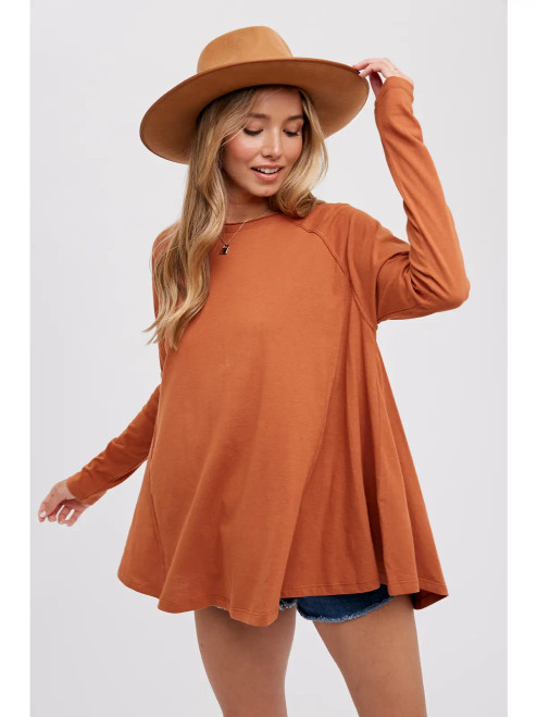 Terracotta Trapeze Knit Top