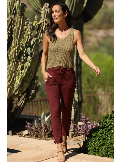 Wine French Terry Joggers