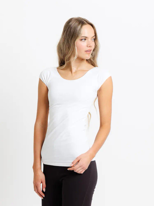White Basic Tee