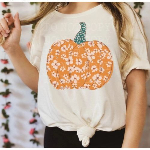 Floral Pumpkin Tee