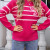 Dark Pink Bow Pullover Sweater