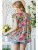Flower Print Baby Doll Blouse