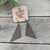 Wenge Wood Geometric Triangle Earrings