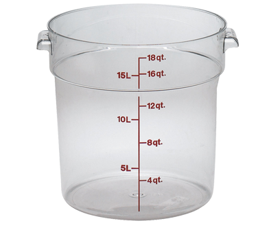 CAMBRO | 18 qt  Round Food Container, Clear