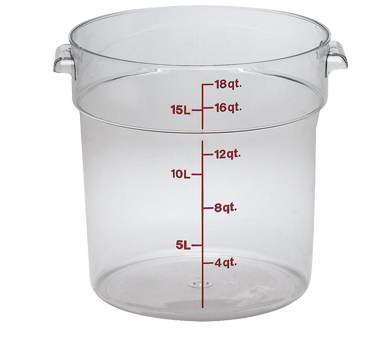 CAMBRO | 18 qt  Round Food Container, Clear