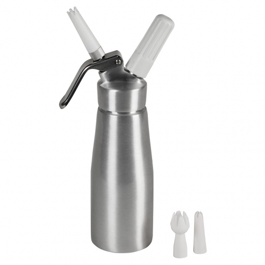Chef Master | 1 Pint (0.5 L) Professional Aluminum Whipped Cream Dispenser