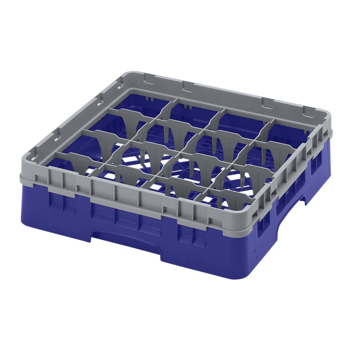 CAMBRO | 16 Compartment, Glass Rack, Blue