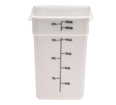 CAMBRO | 22 qt Square Container, White
