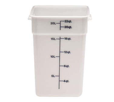 CAMBRO | 22 qt Square Container, White