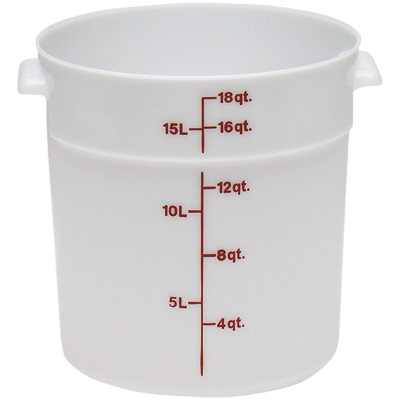 CAMBRO | 18 qt Round Food Container, White