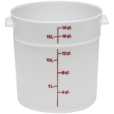CAMBRO | 18 qt Round Food Container, White