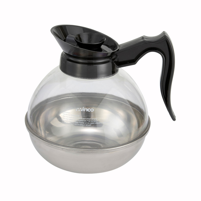 Winco | Coffee Decanter, Steel Base, Black