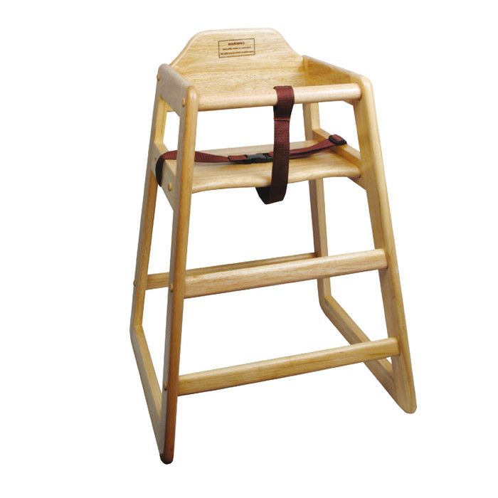 Winco | High Chair, Wood, Natural Finish