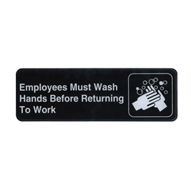 Winco |  "Employees Must Wash Hands Before Returning To Work", Sign