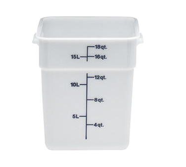 CAMBRO | 18 qt Square Container, White