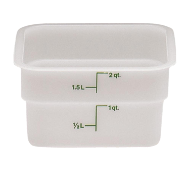 CAMBRO | 2 qt Square Container, White