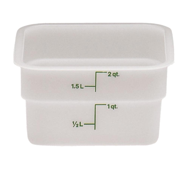 CAMBRO | 2 qt Square Container, White