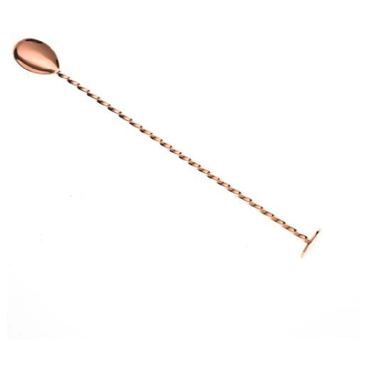 MERCER | Barfly 11-13/16" Copper-Plated Bar Spoon With Flat Top Muddler