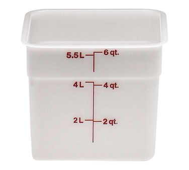CAMBRO | 6 qt Square Container, White