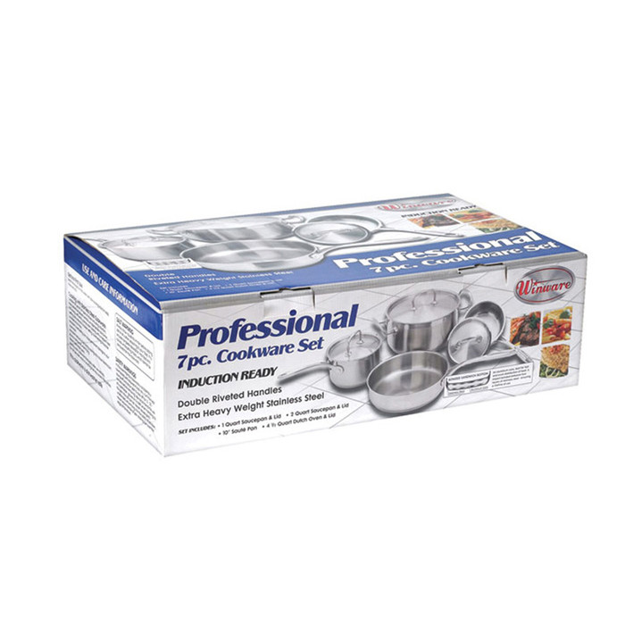 Winco | 7 Piece Cookware Set, Stainless Steel