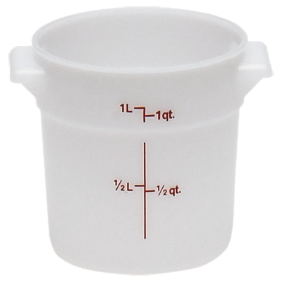 CAMBRO | 1 qt Round Food Container, White