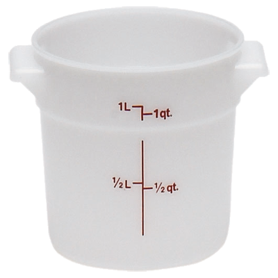 CAMBRO | 1 qt Round Food Container, White