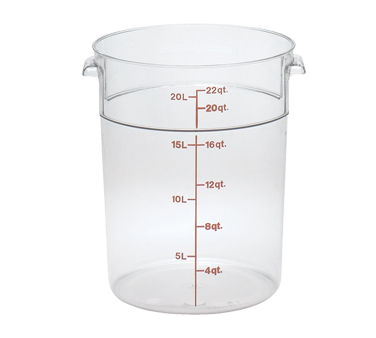 CAMBRO | 22 qt  Round Food Container, Clear