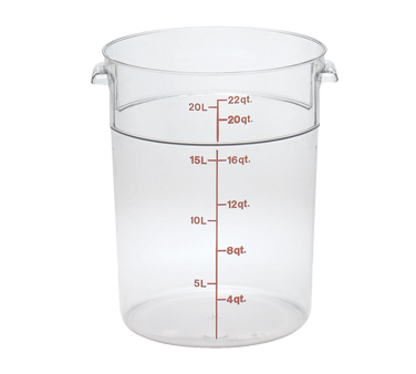 CAMBRO | 22 qt  Round Food Container, Clear