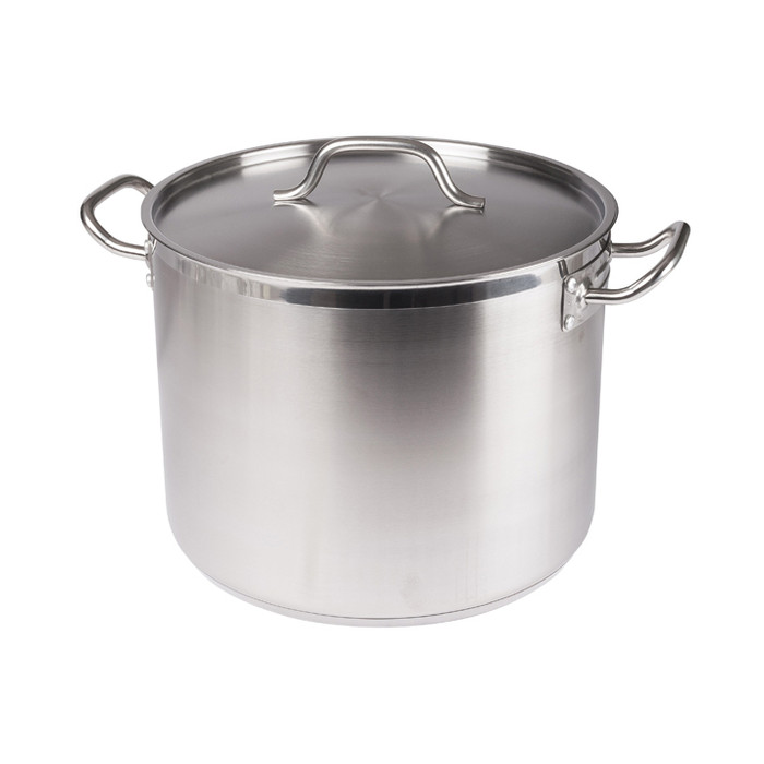 Winco | 24 qt Stainless Steel Stock Pot with Cover