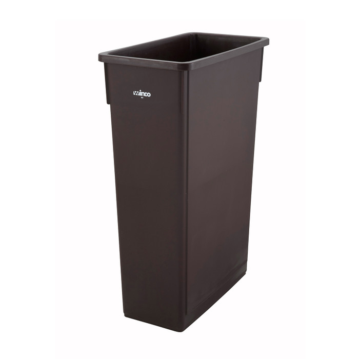 Winco | 23 Gal, Trash Can, Brown