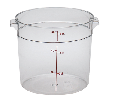 CAMBRO | 6 qt  Round Food Container, Clear