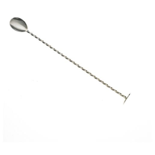 MERCER | Barfly 11-13/16" Stainless Steel Bar Spoon With Flat Top Muddler
