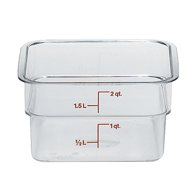 CAMBRO | 2 qt Square Container, Clear