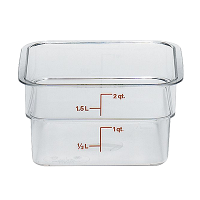 CAMBRO | 2 qt Square Container, Clear