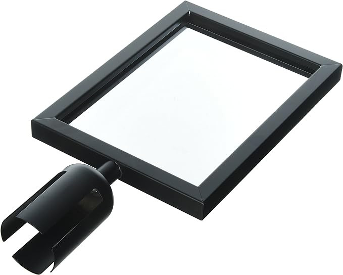 Focus Foodservice | Black Sign Frame for Stanchion Belt