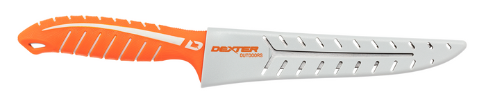 Dexter Russell | 8" Dual Edge Flexible Fillet Knife with Orange Silicone Handle