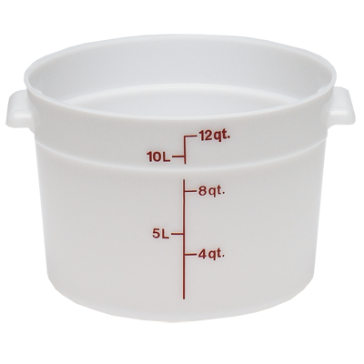 CAMBRO | 12 qt Round Food Container, White