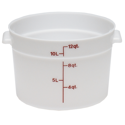 CAMBRO | 12 qt Round Food Container, White