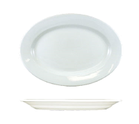International Tableware | 9-3/8" Oval Platter, European White (Case of 24)