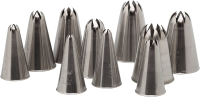 AUGUST THOMSEN | 850 10-Piece 840-849 Closed Star Pastry Tube Set